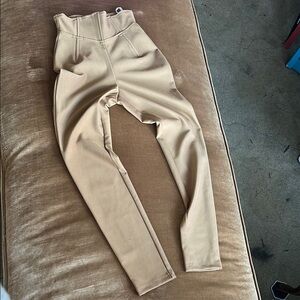 JLUXLABEL High-Waisted Tan Trousers